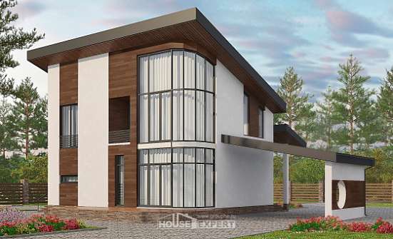 230-001-П Проект двухэтажного дома мансардой, простой домик из кирпича Гатчина | Проекты домов от House Expert