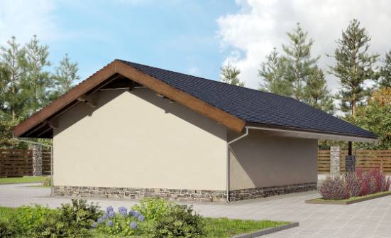 060-005-П Проект гаража из кирпича Сосновый Бор | Проекты одноэтажных домов от House Expert