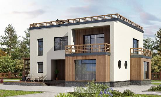 215-002-Л Проект двухэтажного дома, простой домик из блока Лодейное Поле | Проекты домов от House Expert
