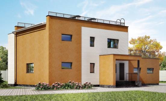 180-012-П Проект двухэтажного дома и гаражом, простой коттедж из кирпича Пикалево | Проекты домов от House Expert