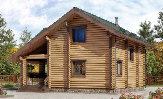 110-005-П Проект двухэтажного дома мансардой, компактный коттедж из дерева Гатчина | Проекты домов от House Expert