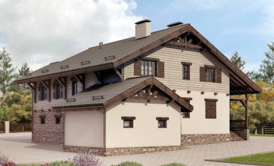 255-002-П Проект двухэтажного дома мансардой и гаражом, классический домик из газосиликатных блоков Приозерск | Проекты домов от House Expert
