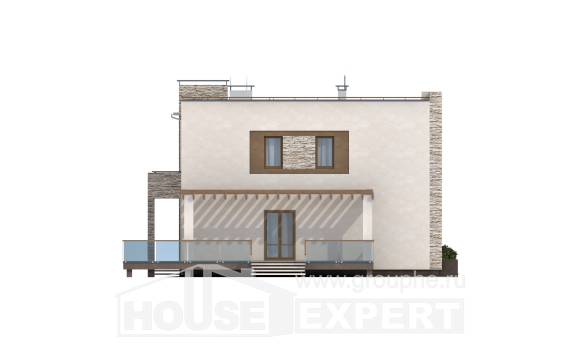 185-001-П Проект двухэтажного дома, просторный домик из керамзитобетонных блоков, Кингисепп
