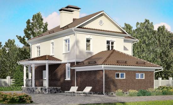 190-002-Л Проект двухэтажного дома, гараж, средний дом из пеноблока, Санкт-Петербург
