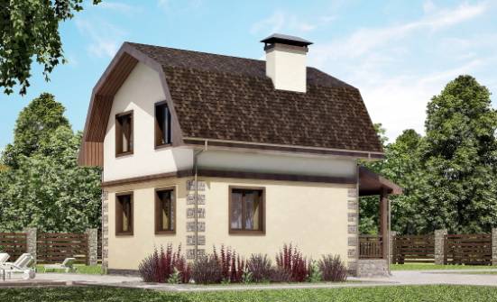 070-004-П Проект двухэтажного дома с мансардой, маленький домик из пеноблока СПб | Проекты домов от House Expert