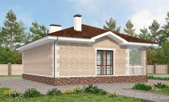065-002-П Проект бани из кирпича Гатчина | Проекты одноэтажных домов от House Expert