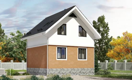 100-005-Л Проект трехэтажного дома мансардой, бюджетный дом из теплоблока Сертолово | Проекты домов от House Expert