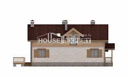 165-002-П Проект двухэтажного дома мансардой, гараж, скромный коттедж из газосиликатных блоков Кингисепп, House Expert