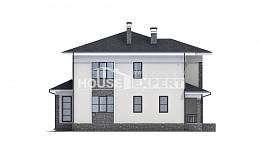 155-011-П Проект двухэтажного дома, бюджетный загородный дом из арболита, Подпорожье