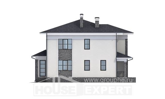 155-011-П Проект двухэтажного дома, бюджетный загородный дом из арболита, Подпорожье