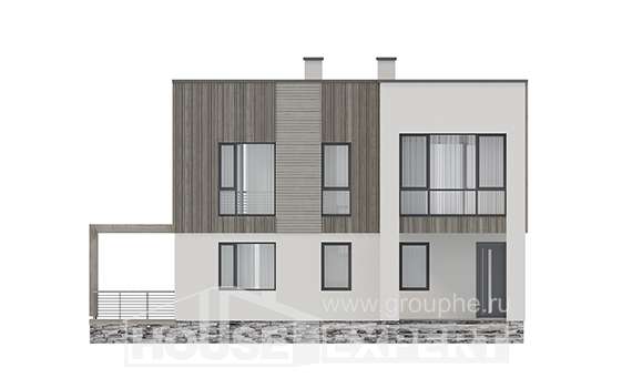 150-017-П Проект двухэтажного дома, недорогой домик из газобетона, Отрадное