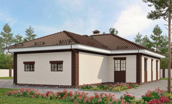 160-015-П Проект одноэтажного дома, гараж, доступный дом из бризолита Приозерск | Проекты домов от House Expert