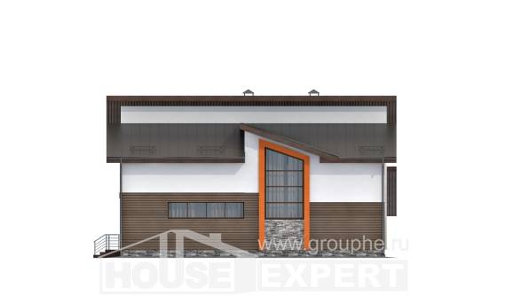 200-010-П Проект двухэтажного дома с мансардным этажом, гараж, средний дом из керамзитобетонных блоков, Всеволожск
