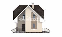 125-001-Л Проект двухэтажного дома мансардой, бюджетный коттедж из бризолита Пикалево, House Expert