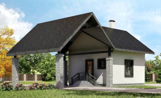 060-001-П Проект двухэтажного дома с мансардой и гаражом, эконом дом из бризолита Тосно | Проекты домов от House Expert