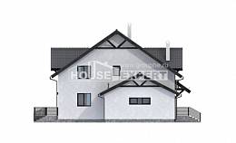 290-003-П Проект двухэтажного дома с мансардой, просторный коттедж из твинблока Тихвин, House Expert