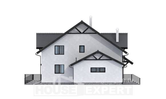 290-003-П Проект двухэтажного дома с мансардой, просторный коттедж из твинблока Тихвин, House Expert