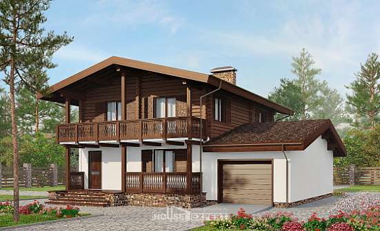 200-011-П Проект двухэтажного дома с мансардой, просторный загородный дом из теплоблока, Светогорск