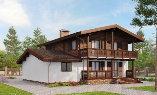 200-011-П Проект двухэтажного дома с мансардой, просторный загородный дом из теплоблока, Светогорск