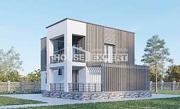150-017-П Проект двухэтажного дома, небольшой домик из керамзитобетонных блоков Отрадное, House Expert