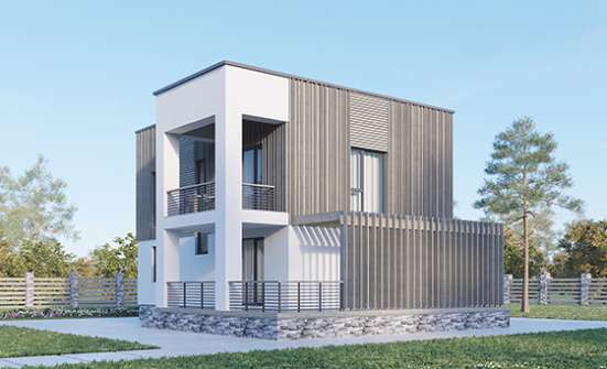 150-017-П Проект двухэтажного дома, классический коттедж из газосиликатных блоков, Бокситогорск