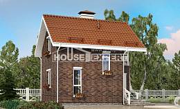 045-001-Л Проект двухэтажного дома с мансардой, красивый домик из пеноблока Лодейное Поле, House Expert