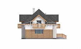 155-004-П Проект двухэтажного дома с мансардой, гараж, современный дом из блока, Кириши