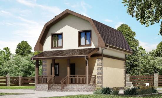 070-004-П Проект двухэтажного дома с мансардой, маленький домик из пеноблока СПб | Проекты домов от House Expert