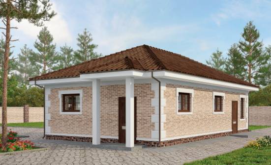 070-005-П Проект гаража из кирпича Шлиссельбург | Проекты одноэтажных домов от House Expert
