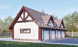 145-002-Л Проект гаража из бризолита Тихвин, House Expert