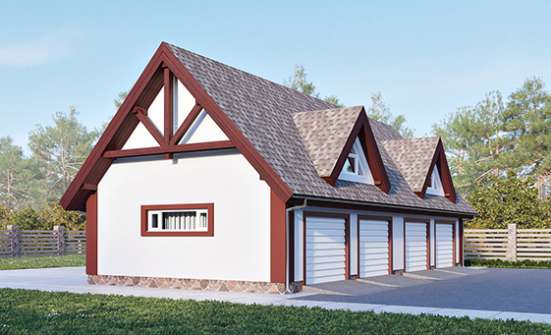 145-002-Л Проект гаража из газосиликатных блоков Подпорожье | Проекты домов от House Expert
