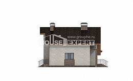 180-008-П Проект двухэтажного дома мансардой и гаражом, простой дом из бризолита, Волосово