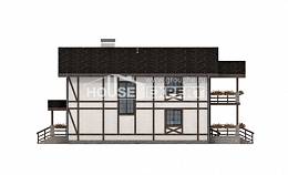 250-002-Л Проект двухэтажного дома с мансардой и гаражом, уютный домик из кирпича Приозерск, House Expert