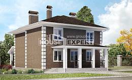 185-002-П Проект двухэтажного дома, классический дом из теплоблока СПб, House Expert