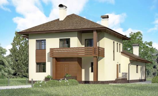 300-001-П Проект двухэтажного дома, большой домик из кирпича, Сосновый Бор