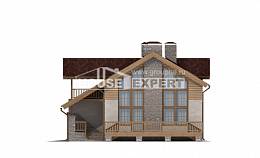 165-002-П Проект двухэтажного дома мансардой и гаражом, простой дом из твинблока Тосно, House Expert
