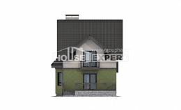 120-003-П Проект двухэтажного дома мансардный этаж, бюджетный дом из керамзитобетонных блоков Волхов, House Expert