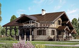 320-002-П Проект двухэтажного дома с мансардой, красивый домик из кирпича, СПб