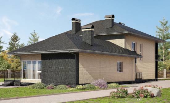 305-003-Л Проект двухэтажного дома, большой загородный дом из теплоблока Волхов | Проекты домов от House Expert
