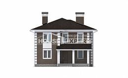 185-002-П Проект двухэтажного дома, доступный коттедж из арболита Пикалево, House Expert