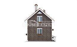 045-001-Л Проект двухэтажного дома с мансардой, миниатюрный домик из теплоблока Гатчина, House Expert