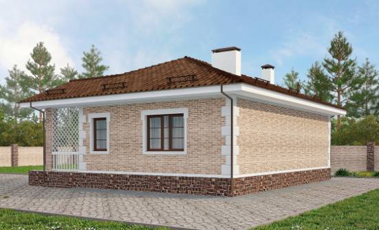 065-002-П Проект бани из кирпича Гатчина | Проекты домов от House Expert
