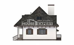 110-002-Л Проект двухэтажного дома мансардой и гаражом, простой домик из арболита Сертолово, House Expert