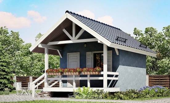 020-001-Л Проект одноэтажного дома, бюджетный домик из бревен Сосновый Бор | Проекты домов от House Expert