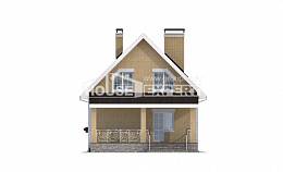 130-004-П Проект двухэтажного дома мансардой, классический домик из пеноблока, Выборг