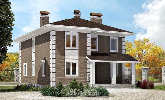 185-002-П Проект двухэтажного дома, бюджетный домик из бризолита, Подпорожье