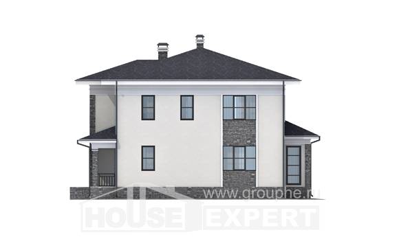 155-011-П Проект двухэтажного дома, бюджетный дом из арболита, Всеволожск