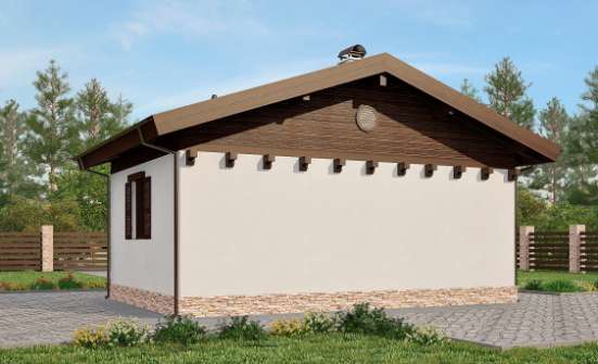 040-003-П Проект бани из теплоблока Сосновый Бор | Проекты одноэтажных домов от House Expert