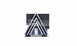 100-002-П Проект двухэтажного дома с мансардным этажом, небольшой загородный дом из бревен Пикалево, House Expert