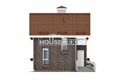 045-001-Л Проект двухэтажного дома с мансардой, дешевый дом из блока, Тосно